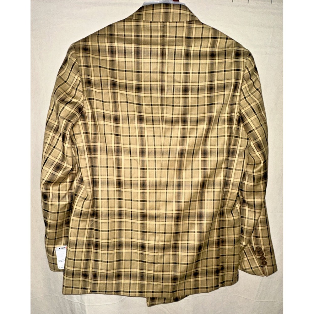 NWT Kent & Park Gold Plaid Double Breasted Suit 42L Jacket & 36L Pants - Picture 10 of 16